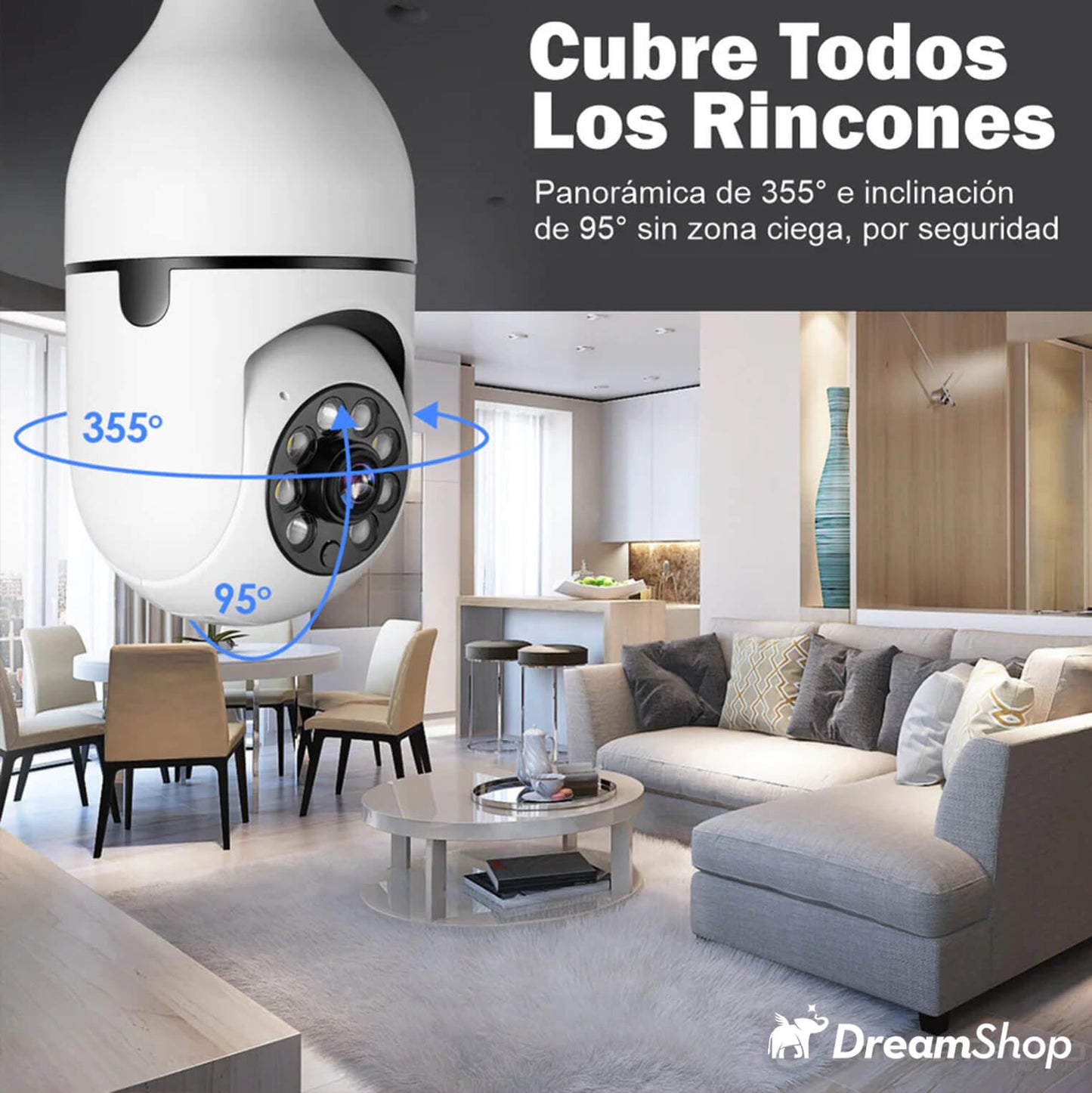 Cámara Seguridad 360- VIGILA TODO DESDE TU CELULAR