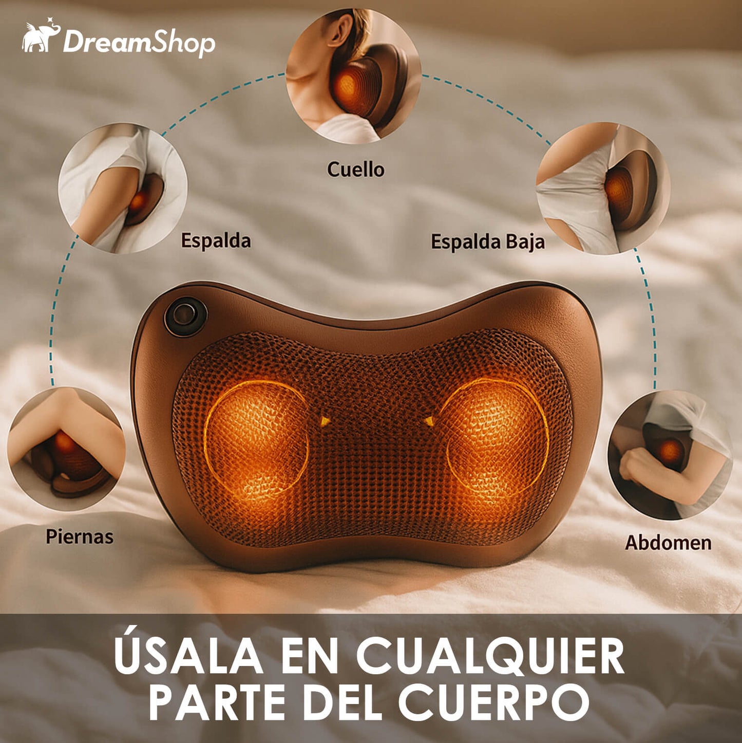 Masajeador Almohada Doble Hélice
