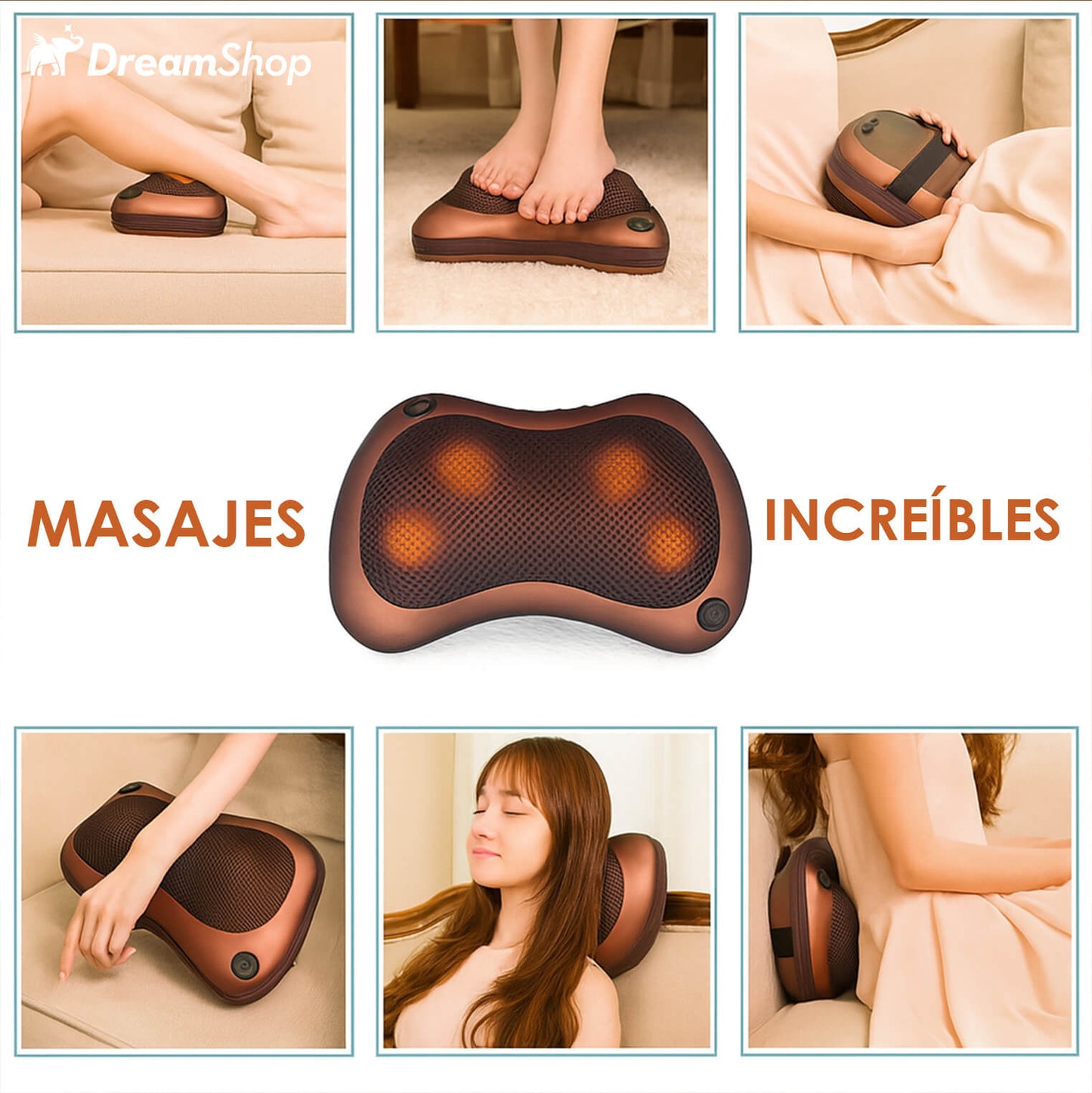 Masajeador Almohada Doble Hélice