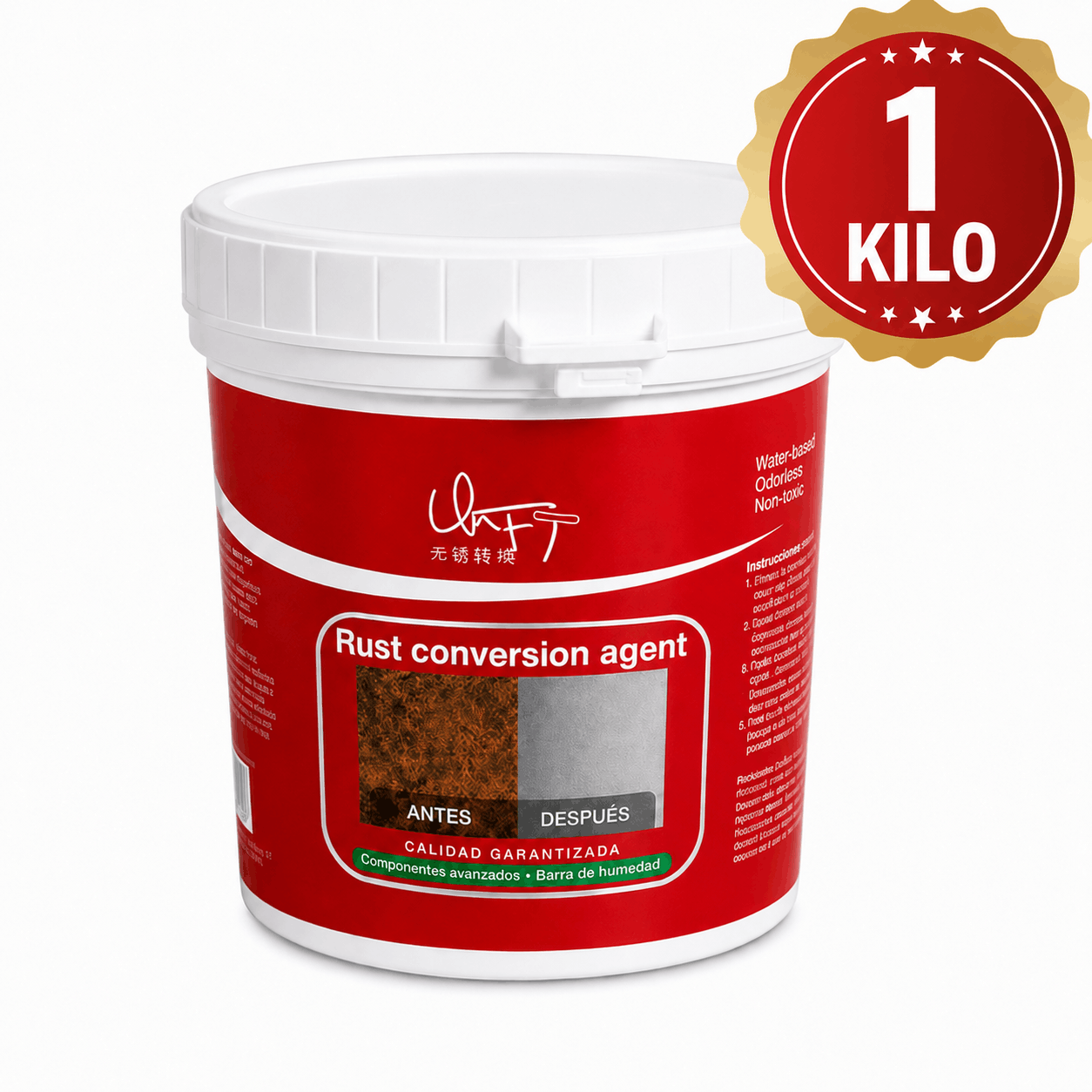 CONVERTIDOR DE ÓXIDO 1 KILO - ¡PROLONGA LA VIDA ÚTIL DE TUS SUPERFICIES METÁLICAS!