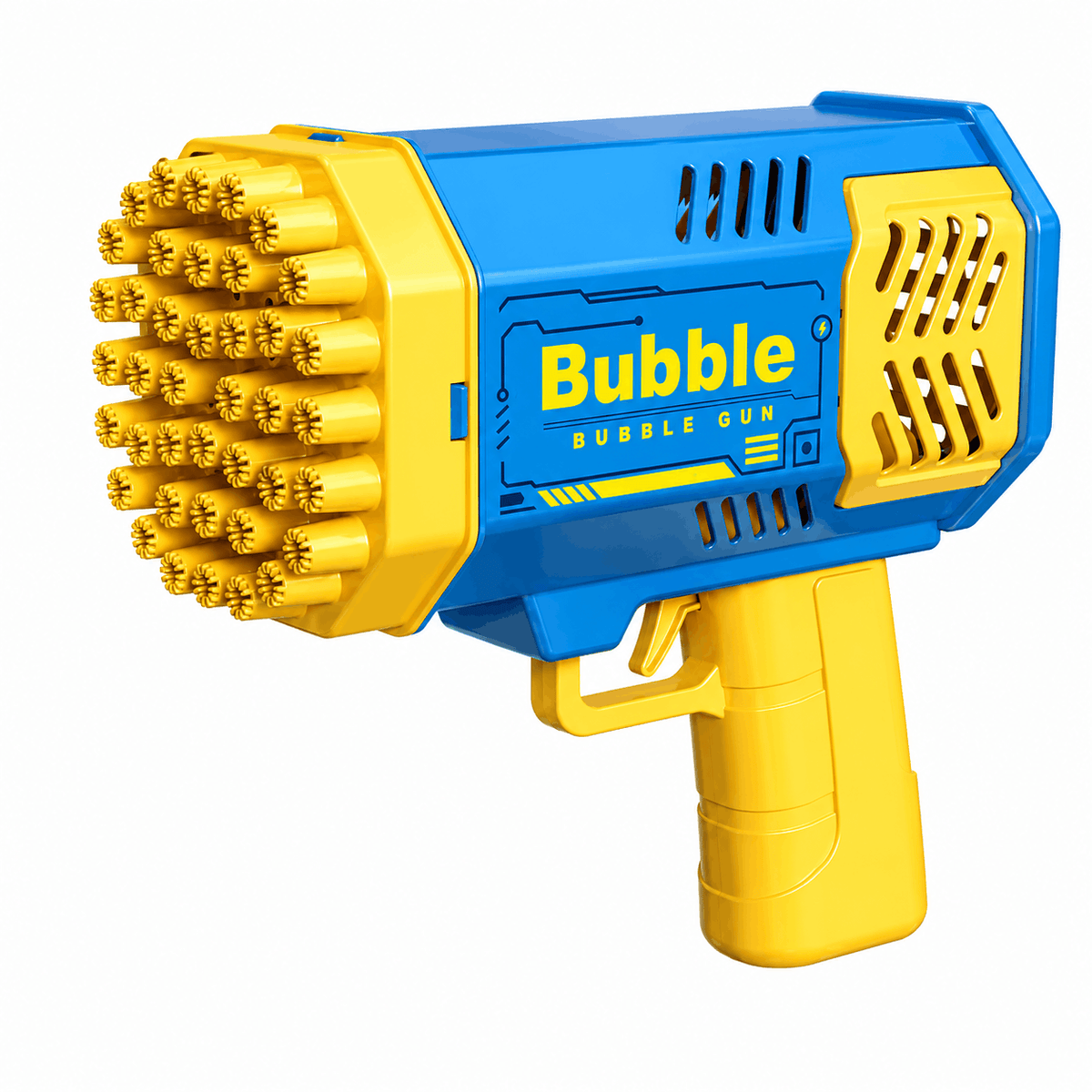 MEGA BUBBLE 40® LANZADOR MECÁNICO DE BURBUJAS CON 40 ORIFICIOS ¡Burbujas a lo grande!