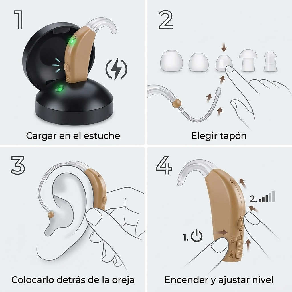 ULTRA SOUND® - AUDÍFONO AMPLIFICADOR RECARGABLE - ¡Siente mayor confianza!