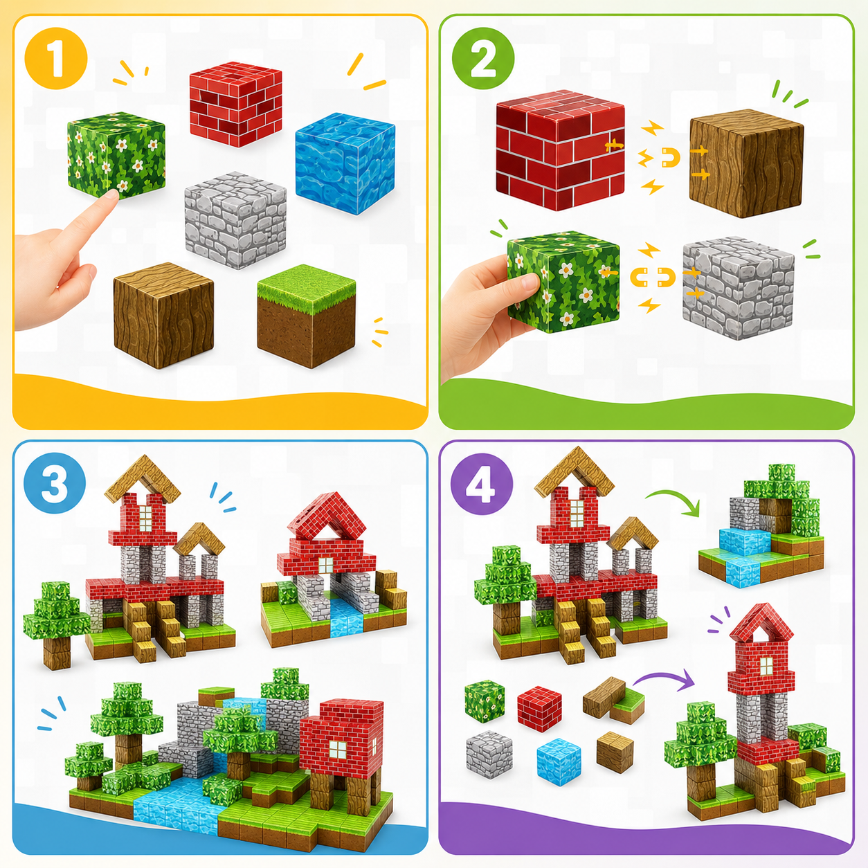 MAGNETIC WORLD 75® BLOQUES MAGNÉTICOS - ¡MEGA PACK 75 PIEZAS!