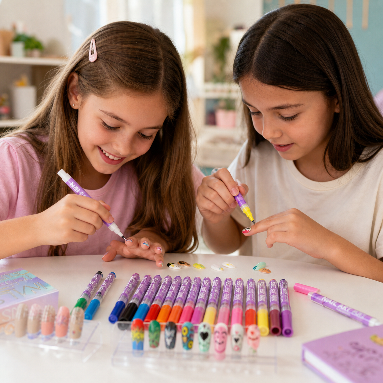 NAIL ART KIDS® SET 12 MARCADORES PARA UÑAS ¡Diseña jugando!