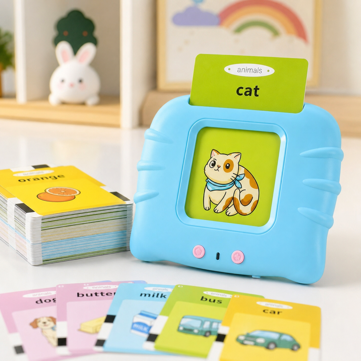 ENGLISH CARD KIDS® LECTOR TARJETAS ESPAÑOL - INGLÉS -¡ La forma entretenida y efectiva de aprender inglés