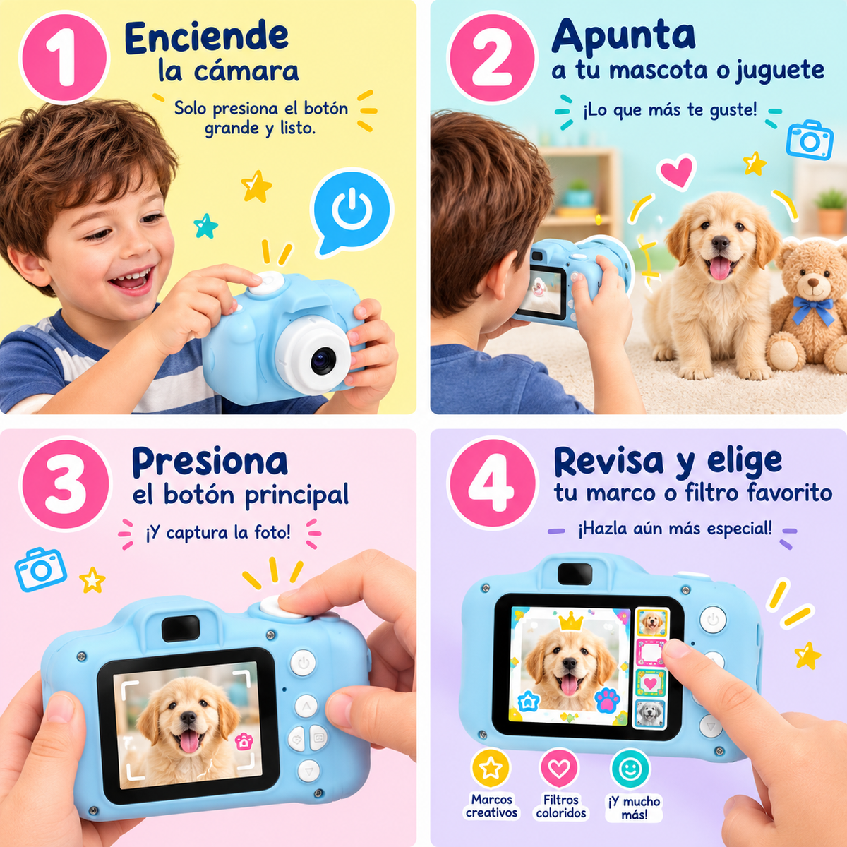 MINICAM KIDS HD® CÁMARA DIGITAL PARA NIÑOS - ¡SU PROPIA CÁMARA. NO TU CELULAR!