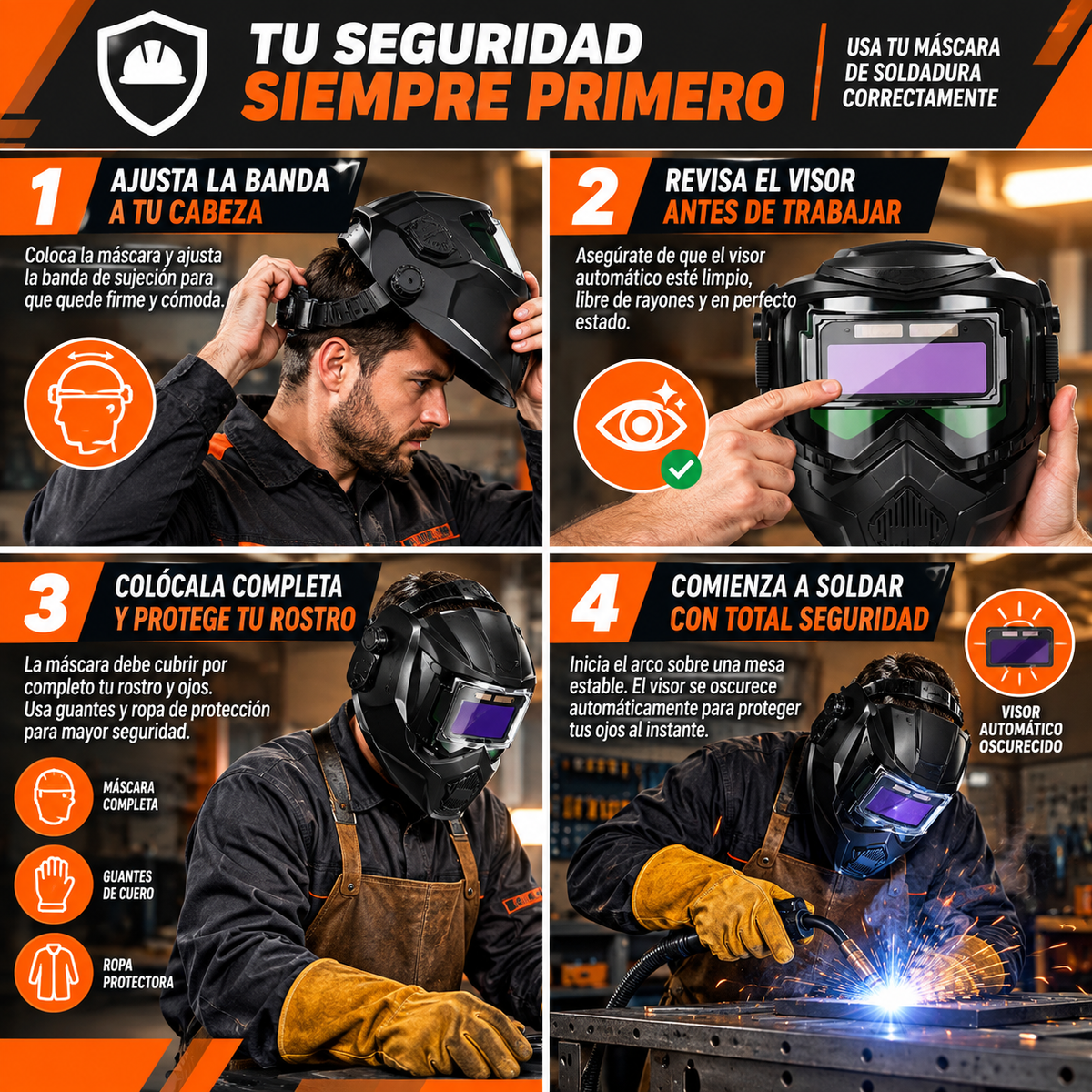 AUTOSHADE PRO® MÁSCARA DE SOLDAR CON OSCURECIMIENTO AUTOMÁTICO