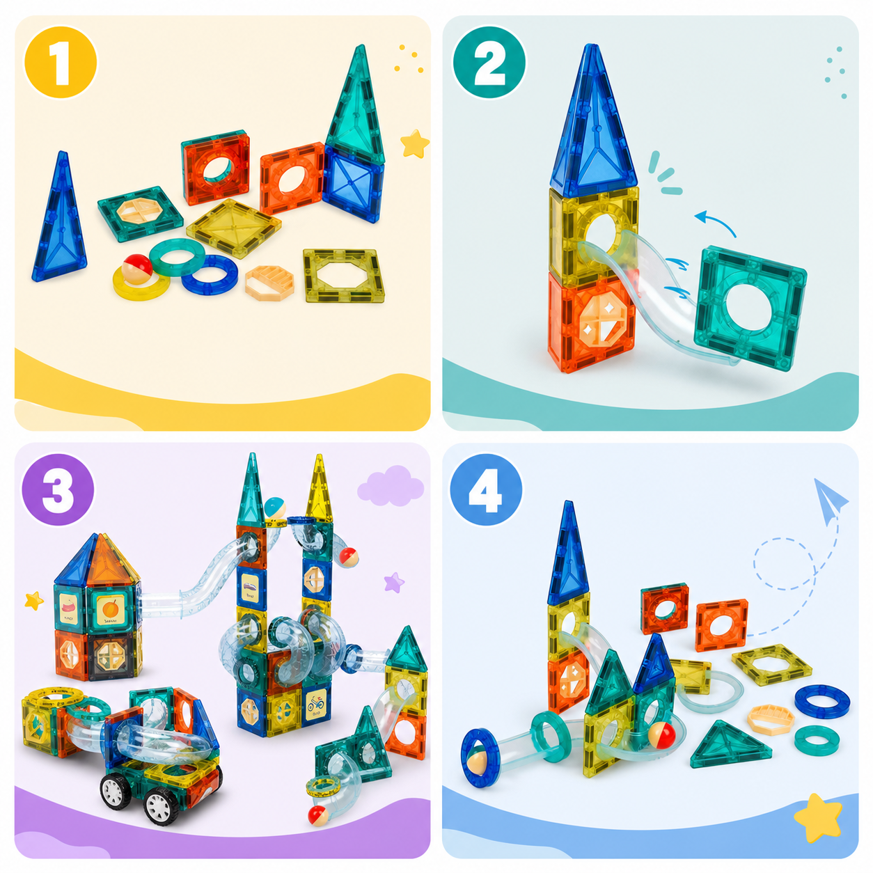 MAGIC BLOCKS 97® BLOQUES DE CONSTRUCCIÓN MAGNÉTICOS 97 PCS