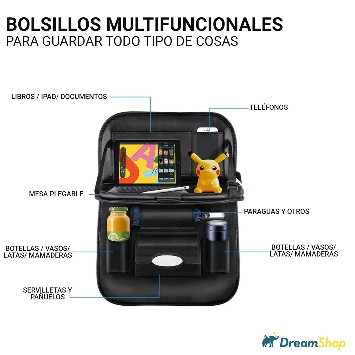 Organizador de cuero de lujo.
