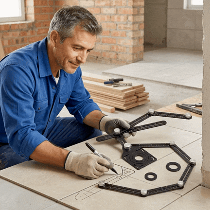 ANGLE MASTER PRO® REGLA MULTIÁNGULO DE ALUMINIO ¡No fallarás ningún corte!