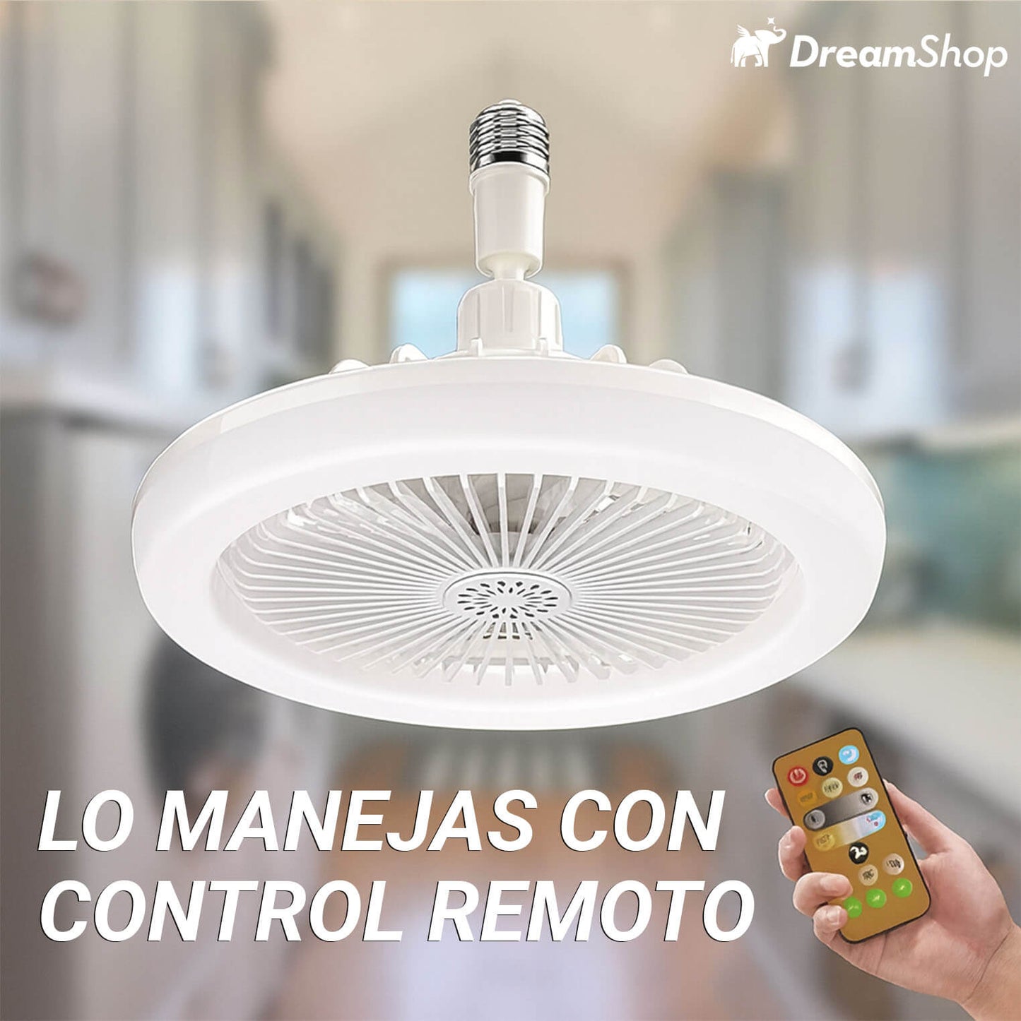 Ventilador Luz LED con Aromatizante - ¡Tu casa iluminada y fresca!