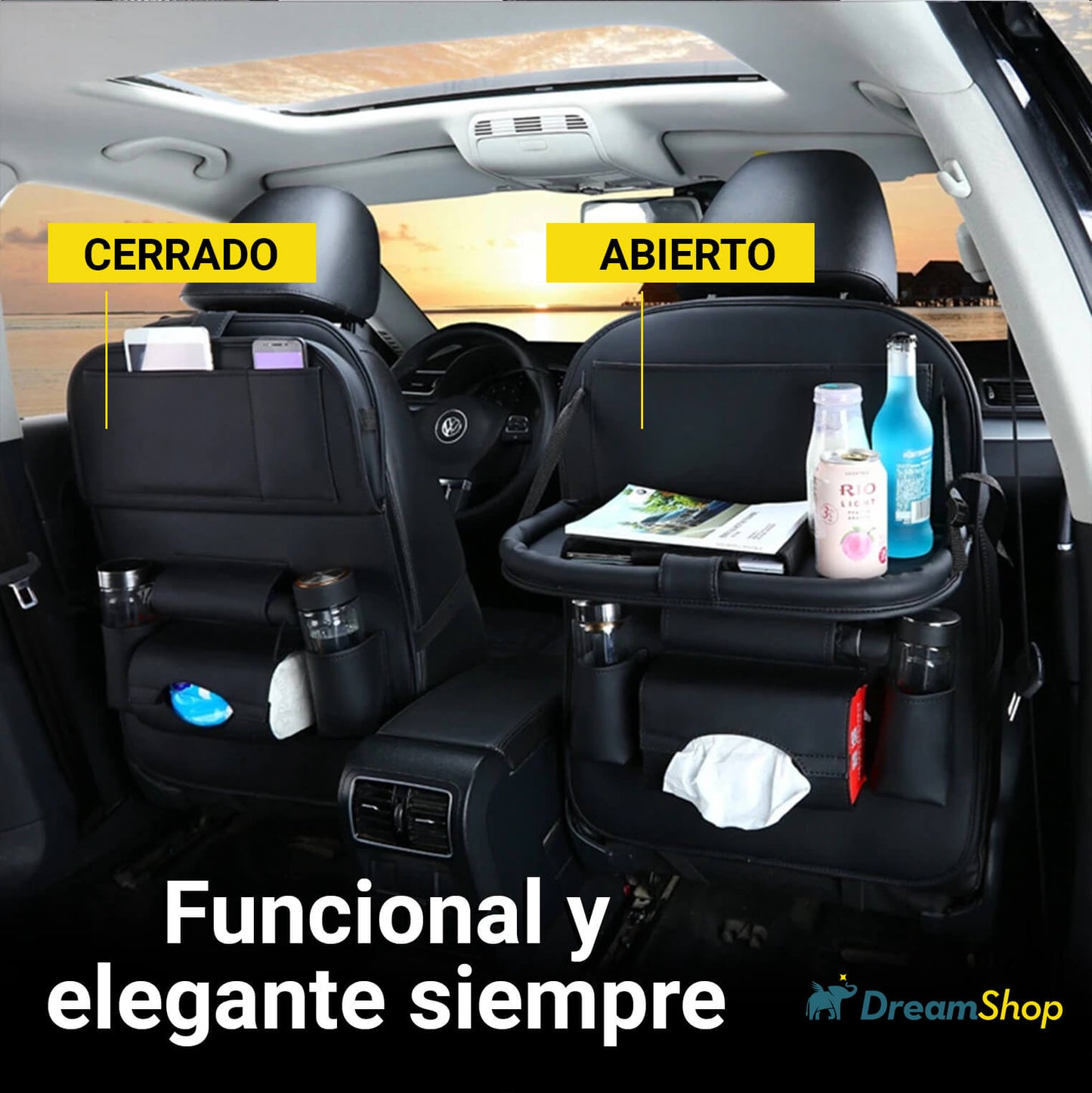 Organizador de cuero de lujo.