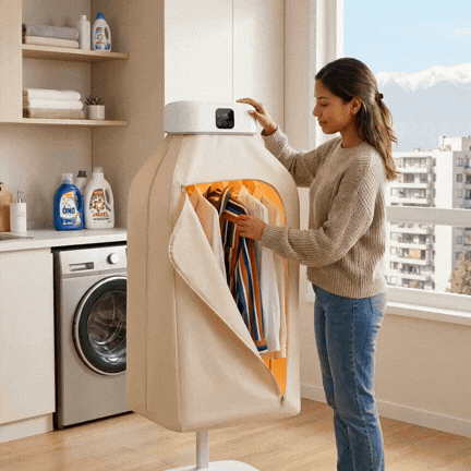DRY GO® SECADORA DE ROPA PORTÁTIL ¡Seca tu ropa donde no cabe una secadora!