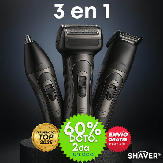 Afeitadora PROFESIONAL SHAVER® Kit 3 en 1 - ¡MÁS POTENCIA INALÁMBRICA!