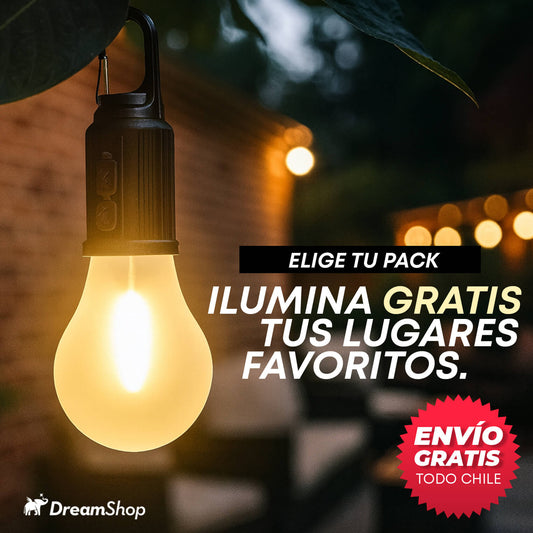 PACK AMPOLLETA SOLAR PORTÁTIL + USB ¡Ilumina sin GASTAR!
