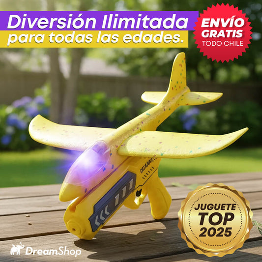 PISTOLA LANZA AVIONES – Horas de diversión despegando al instante.
