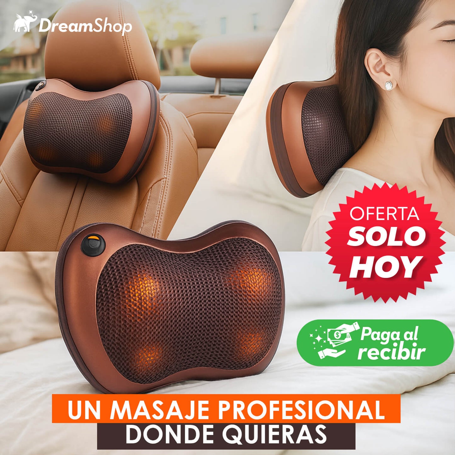 Masajeador Almohada Doble Hélice
