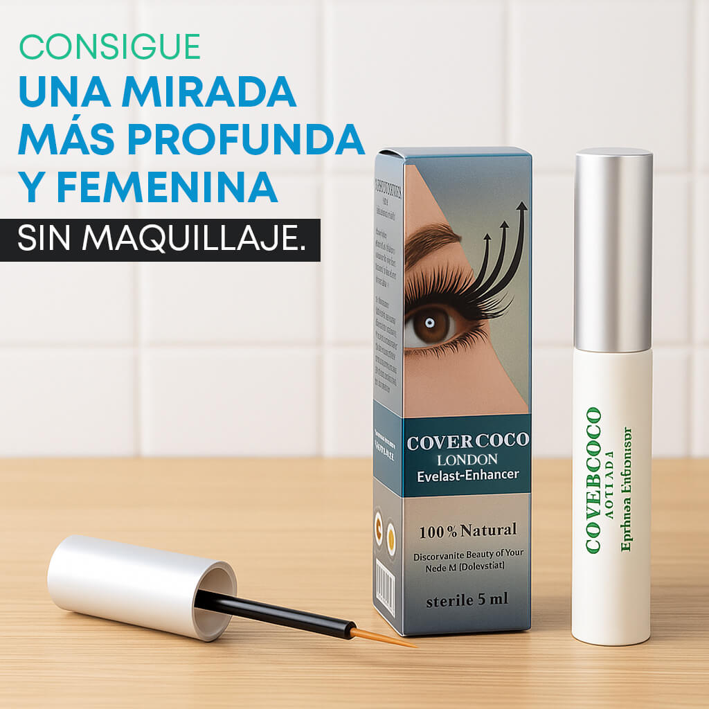 SERUM PESTAÑAS PREMIUN COVERCOCO® - Pestañas Largas y Visiblemente Más Fuertes