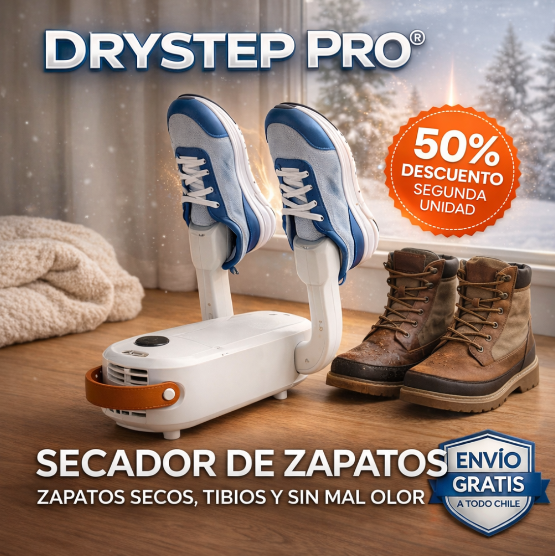 DRYSTEP PRO® SECADOR DE ZAPATOS - Pies secos ¡Y sin mal olor!