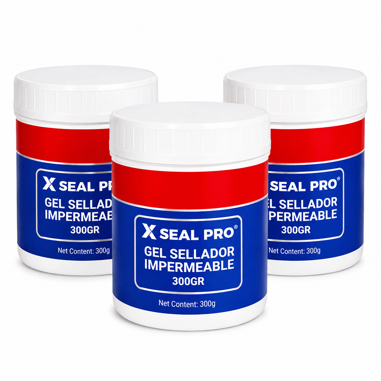 X SEAL PRO® SÚPER PACK X3 GEL SELLADOR IMPERMEABLE 300GR ¡¡¡FRENA CUALQUIER FILTRACIÓN!!!