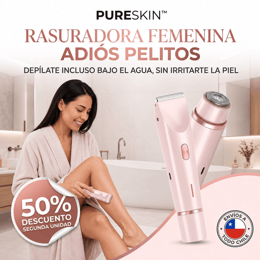 PURESKIN™ RASURADORA FEMENINA ADIÓS PELITOS ¡Depílate incluso en el agua!