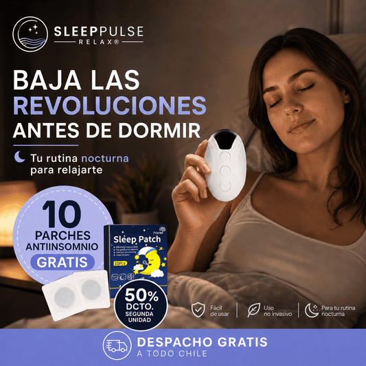SLEEPPULSE RELAX® DISPOSITIVO PORTÁTIL DE RELAJACIÓN NOCTURNA ¡BAJA LAS REVOLUCIONES ANTES DE DORMIR!