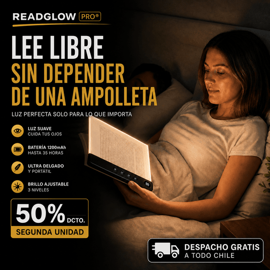 READGLOW PRO® LÁMPARA LED RECARGABLE PARA LEER ¡LEE CÓMODO DONDE QUIERAS!