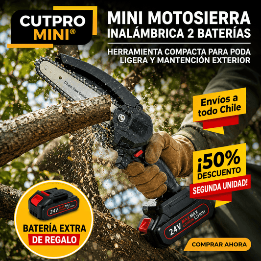 CUTPRO MINI® MINI MOTOSIERRA INALÁMBRICA + ¡¡¡BATERÍA EXTRA GRATIS!!!