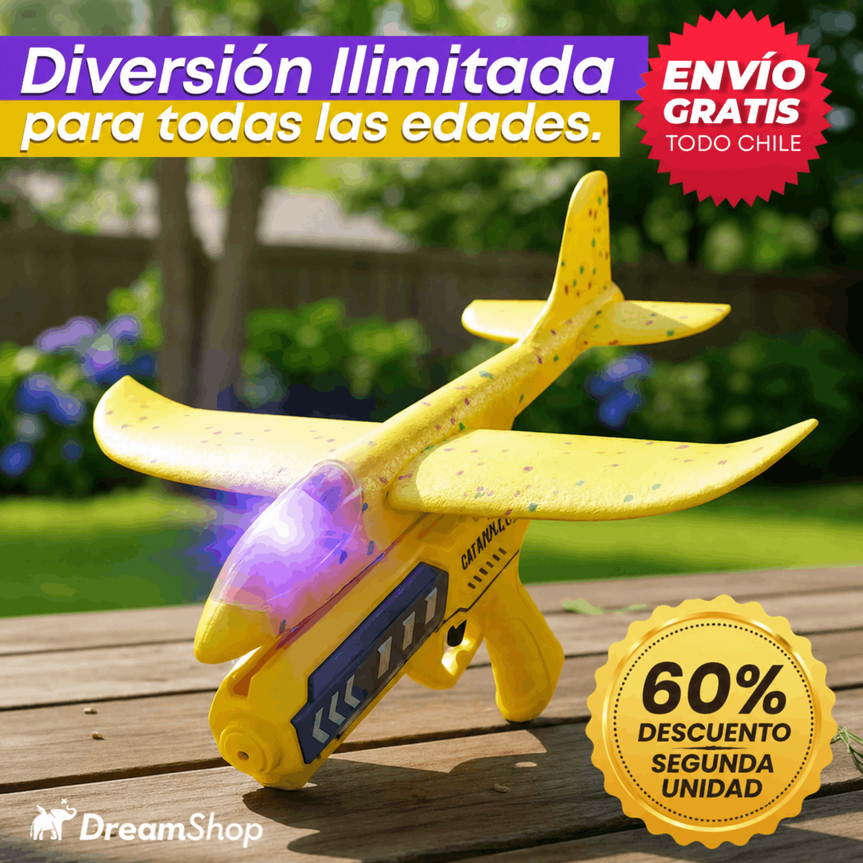 PISTOLA LANZA AVIONES – Horas de diversión despegando al instante.