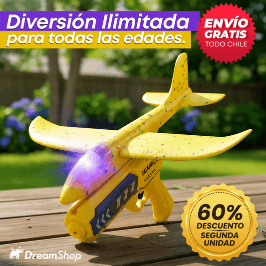 PISTOLA LANZA AVIONES – Horas de diversión despegando al instante.