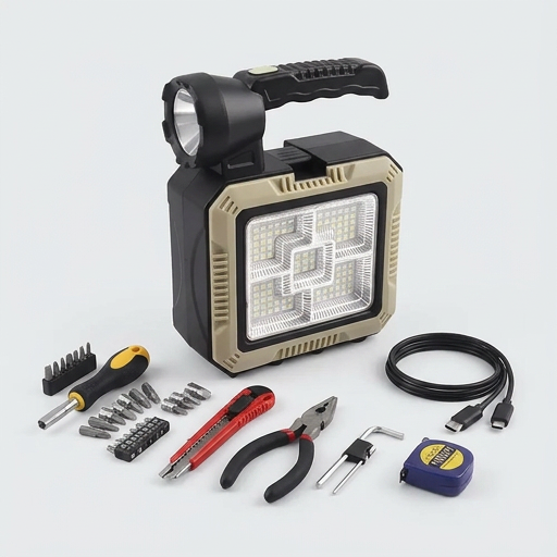 SURVIVAL LIGHT PRO® LINTERNA SOLAR KIT HERRAMIENTAS ¡Perfecto para emergencias y cortes de luz!
