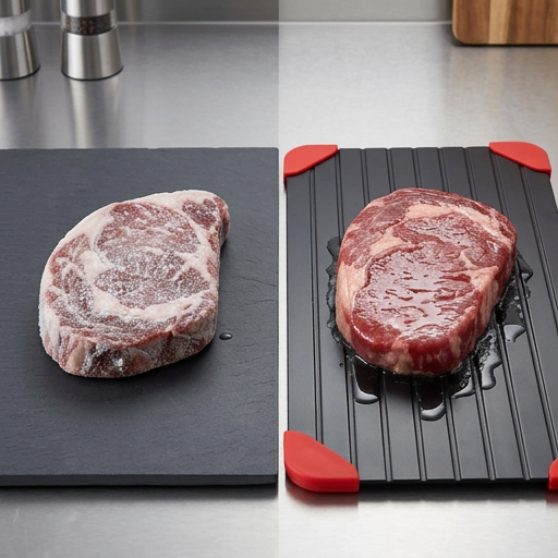 DEFROST CHEF PRO® TABLA DESCONGELANTE RÁPIDA ¡Descongela sin arruinar el sabor!