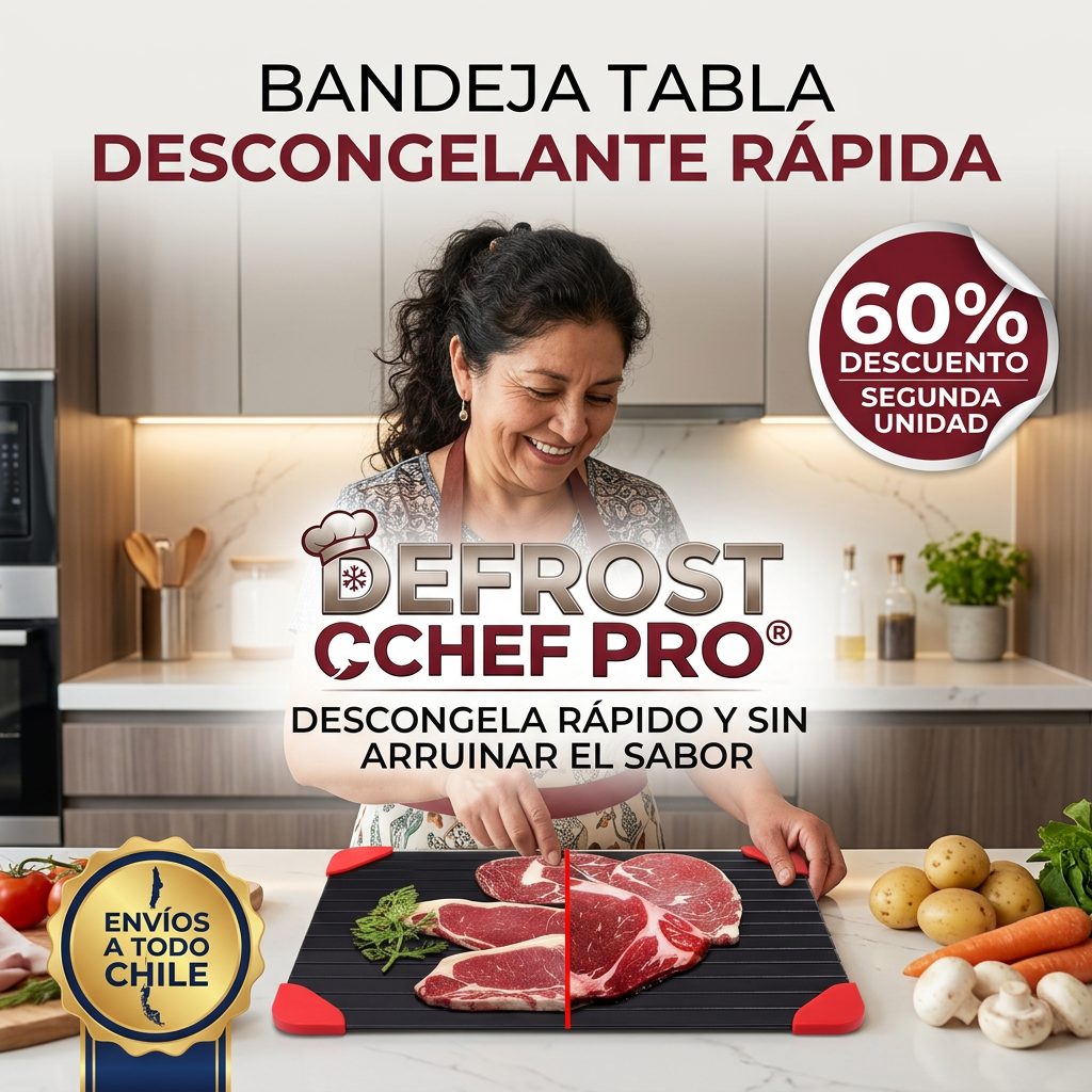 DEFROST CHEF PRO® TABLA DESCONGELANTE RÁPIDA ¡Descongela sin arruinar el sabor!