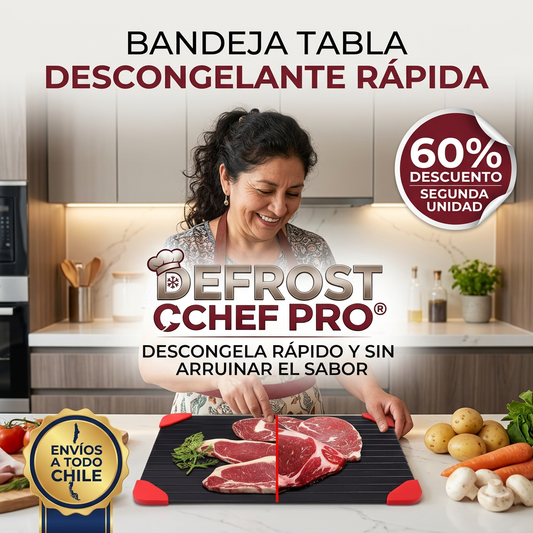 DEFROST CHEF PRO® TABLA DESCONGELANTE RÁPIDA ¡Descongela sin arruinar el sabor!