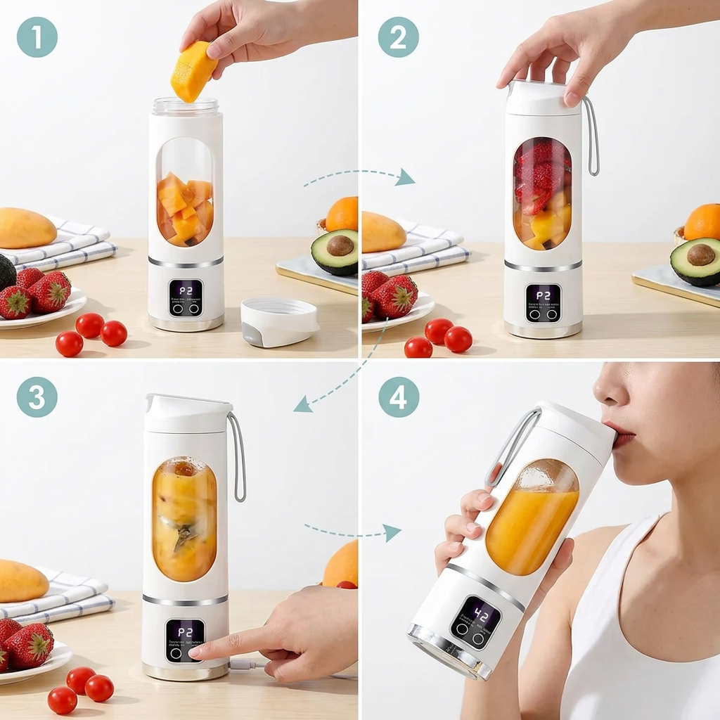 Licuadora Portátil - Blender Pro® - ¡EL SECRETO DE LOS JUGOS Y BATIDOS PERFECTOS!