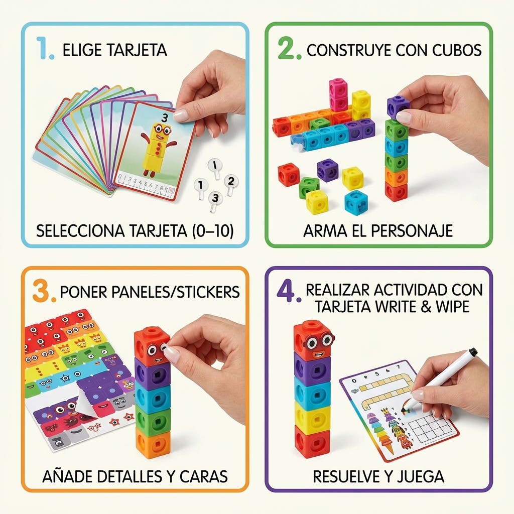 Bloques Numéricos NUMBERBLCOKS® – Set de Cubos para Aprender Matemáticas