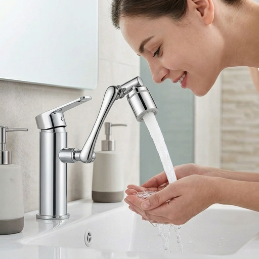 AQUAFLEX 360® ADAPTADOR EXTENSOR GRIFO 360 FILTRO AGUA ¡Tu lavamanos más cómodo!