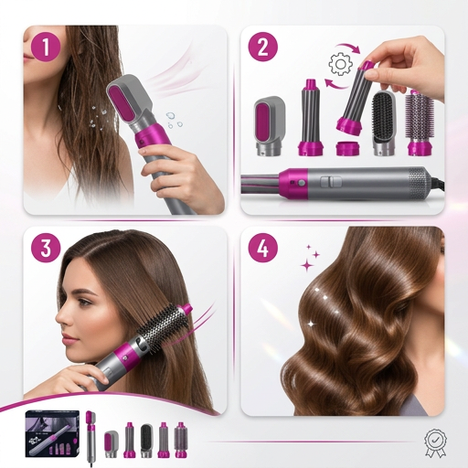 STYLEPRO 5® CEPILLO PROFESIONAL 5 EN 1 ¡Peinados profesionales en 1 solo cepillo!