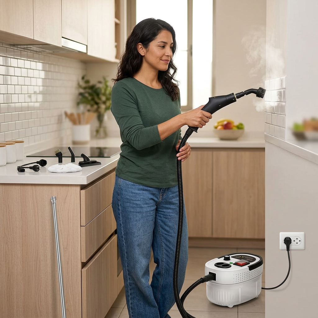 STEAM CLEAN PRO® MÁQUINA A VAPOR 4 EN 1 Limpieza profesional desde tu casa