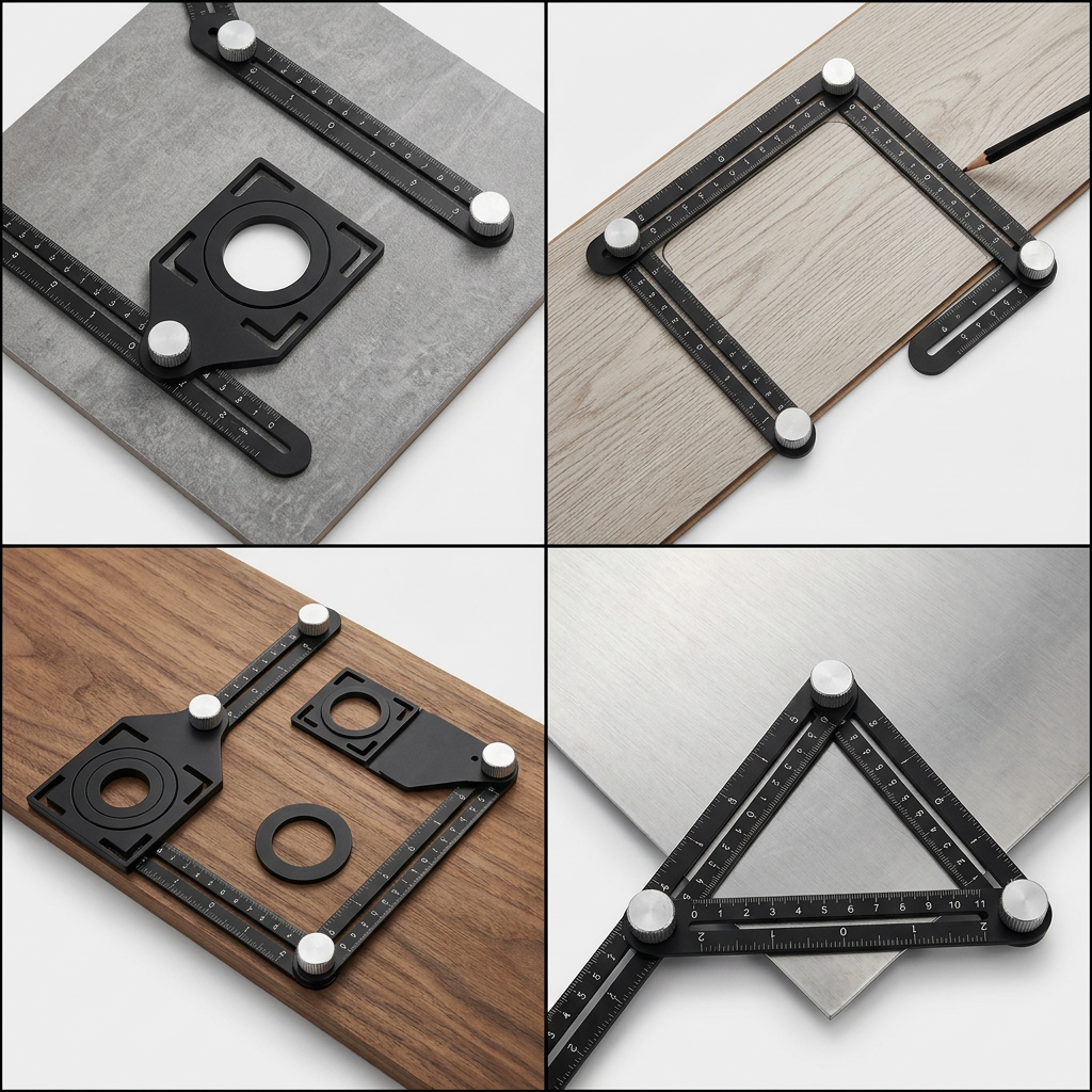 ANGLE MASTER PRO® REGLA MULTIÁNGULO DE ALUMINIO ¡No fallarás ningún corte!