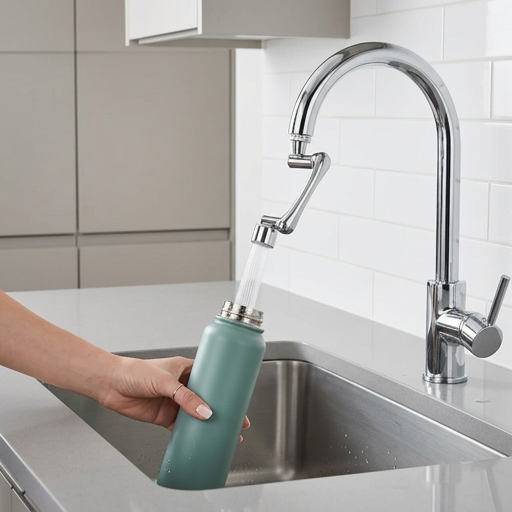 AQUAFLEX 360® ADAPTADOR EXTENSOR GRIFO 360 FILTRO AGUA ¡Tu lavamanos más cómodo!