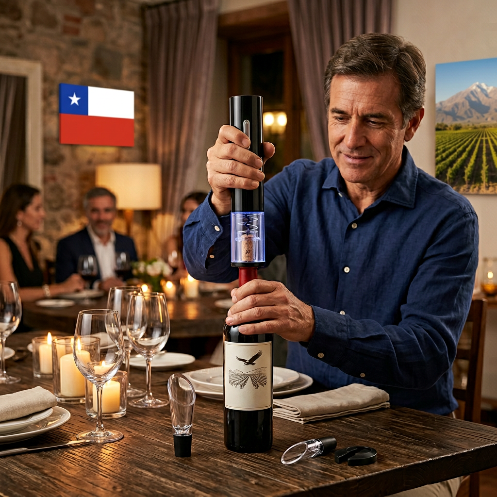 VINO PRESTIGE® ABRIDOR DE VINO ELÉCTRICO ¡Elegante y práctico!