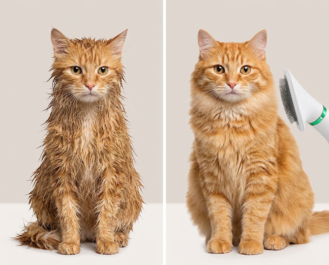 PET DRY BRUSH PRO® CEPILLO Y SECADOR DE MASCOTAS 2 EN 1 ¡No dejes a tu mascota húmeda!
