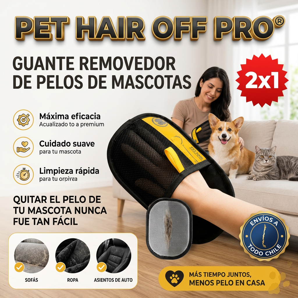 GUANTE REMOVEDOR DE PELOS PET CLEAN PRO® ¡¡¡LLEVA 2X1!!!