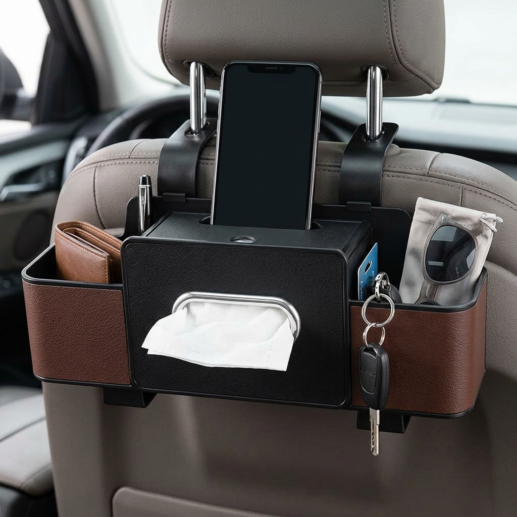 AUTO ORDER PRO® ORGANIZADOR DE AUTO PARA ASIENTO TRASERO ¡Un auto ordenado es más seguro!