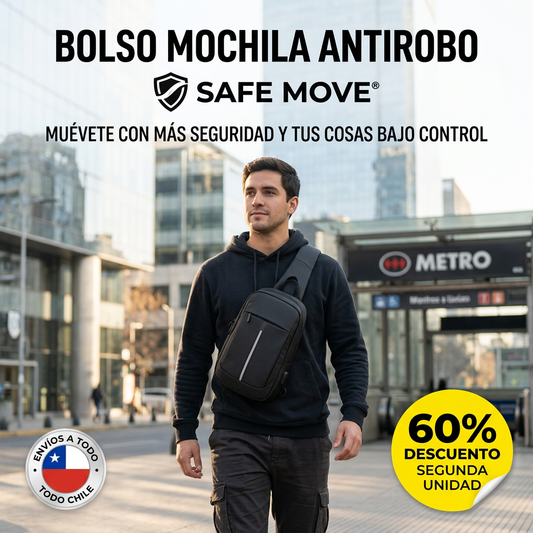 SAFE MOVE® BOLSO MOCHILA ANTIROBO ¡Muévete con más seguridad!