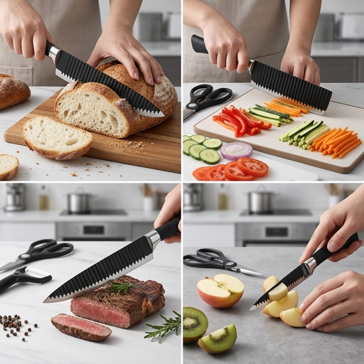 CHEF EDGE PRO® SET DE CUCHILLOS PRO ¡Cortes precisos todos los días!