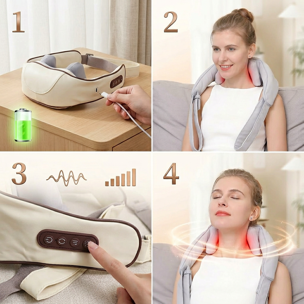 PRO MASSAGE THERAPY® MASAJEADOR DE CUELLO Y CUERPO -  ¡Tu terapia de masaje profesional!