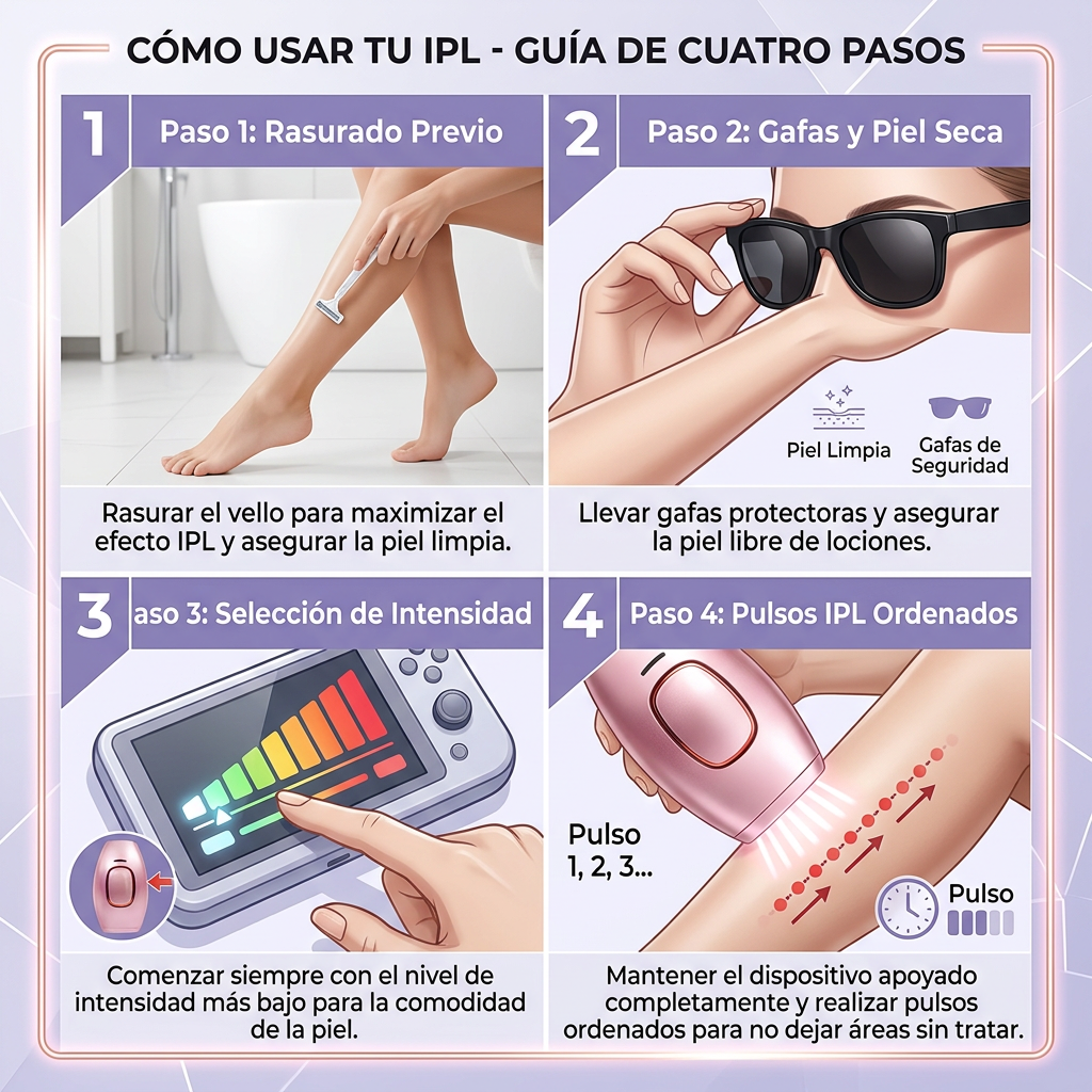 LUMISKIN IPL DEPILADORA DE LUZ PULSADA ¡REDUCE EL VELLO DESDE CASA!