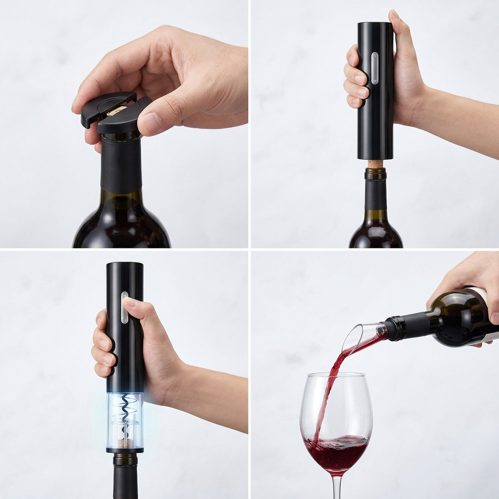 VINO PRESTIGE® ABRIDOR DE VINO ELÉCTRICO ¡Elegante y práctico!